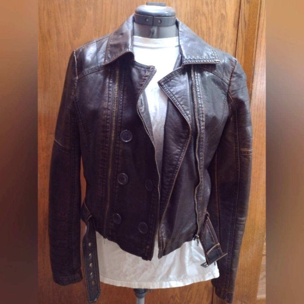 Wet Seal Cropped Brown Jacket